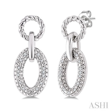 .10CTRDDM OVAL LINK EARRINGS SL-S*